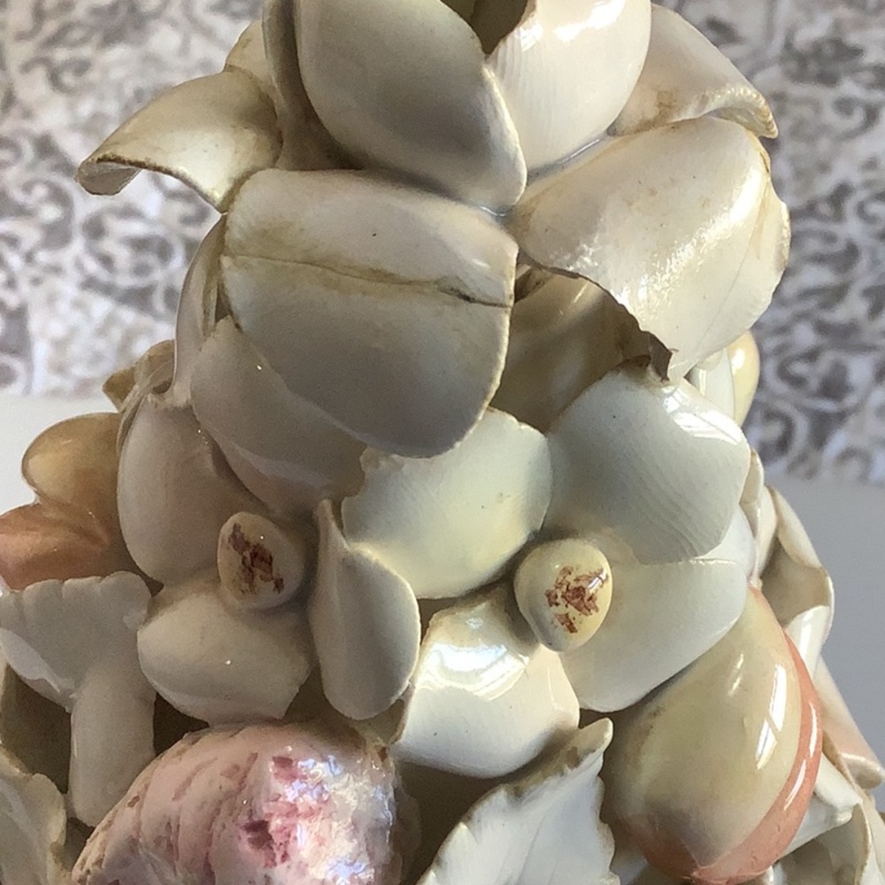 ARDALT Italy Vintage Fiori Bianco Porcelain Topiary Tree Cottagecore 14” - Picture 11 of 14